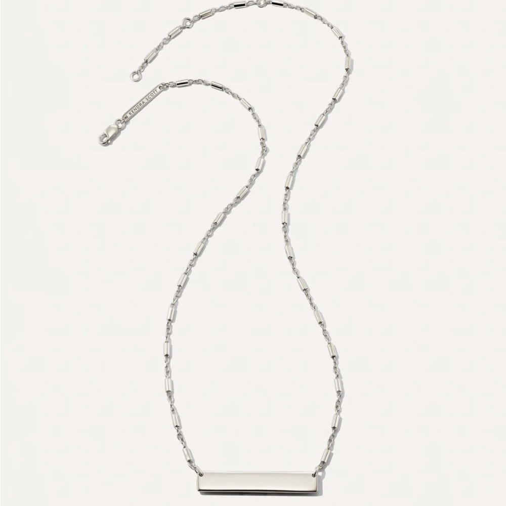 Kendra Scott Allison Pendant Necklace in Sterling Silver engraved with ATX, NWT